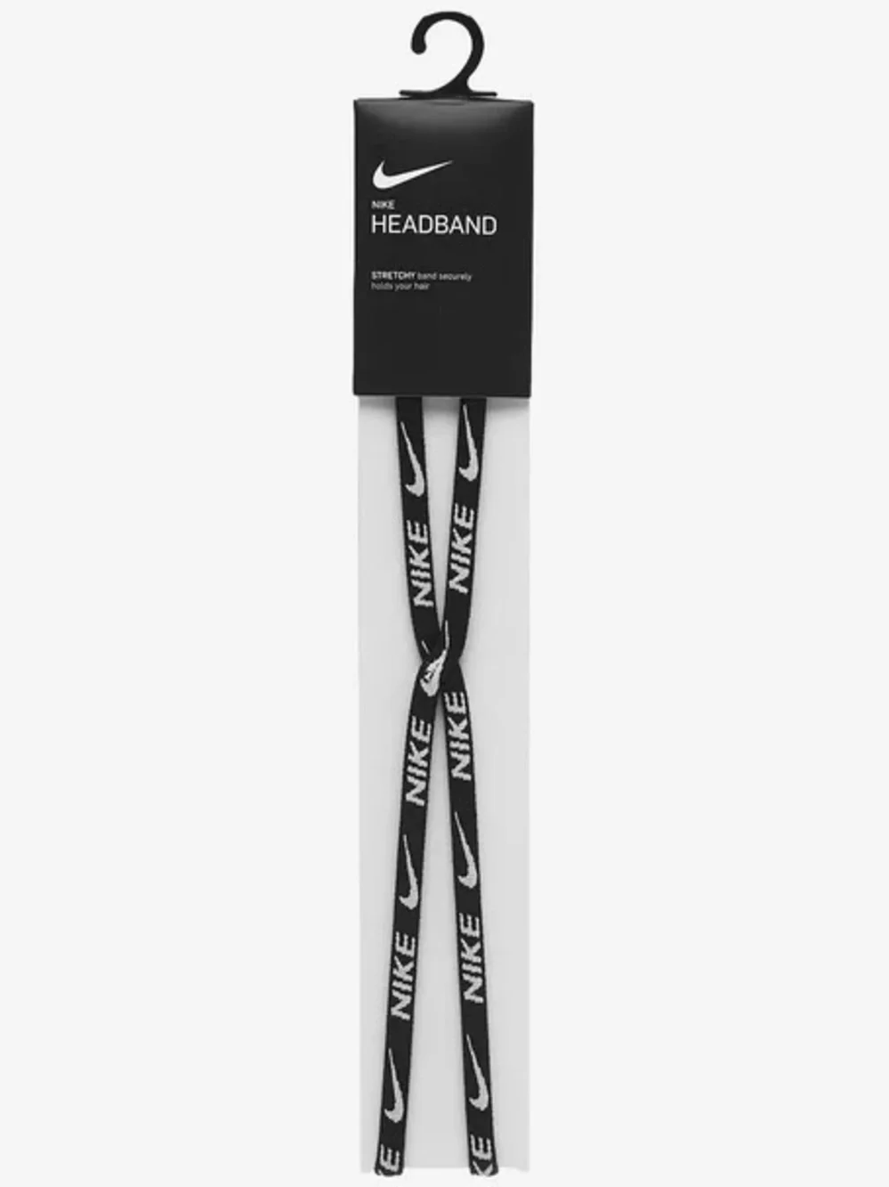 Nike Black and White Logo Headband Strap